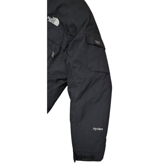 The North Face HyVent Insulated Parka Jacket Black Hooded Winter Coat  Size XL - Picture 3 of 14